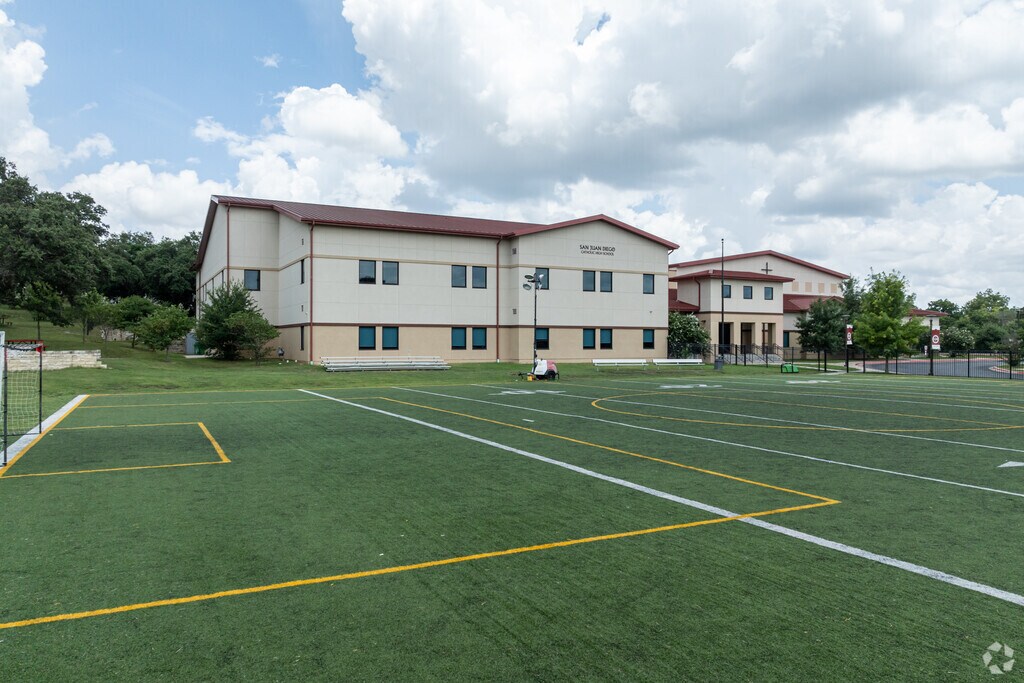 The San Juan Diego Catholic High School offers a full-size field for students to utilize.