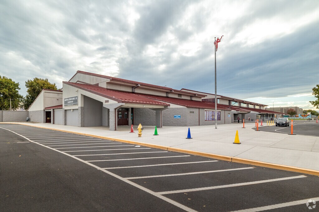 Martin Luther King Jr. Elementary School has a dedicated student drop-off zone.