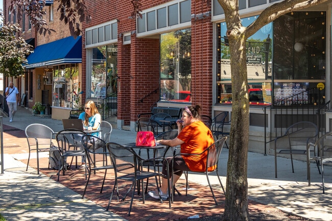 Downtown Grove City, with quaint shops and restaurants has a small town feel.