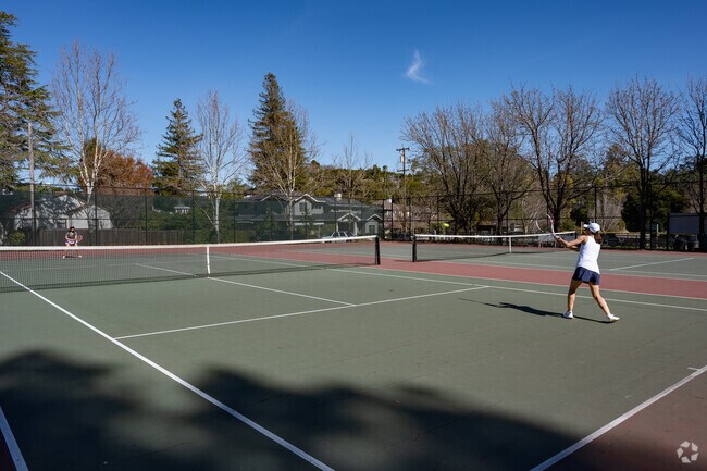 Centennial Park in Larkspur offers tennis courts for you to practice or play a match with friends and Joe Wagner Field where   youth play baseball.