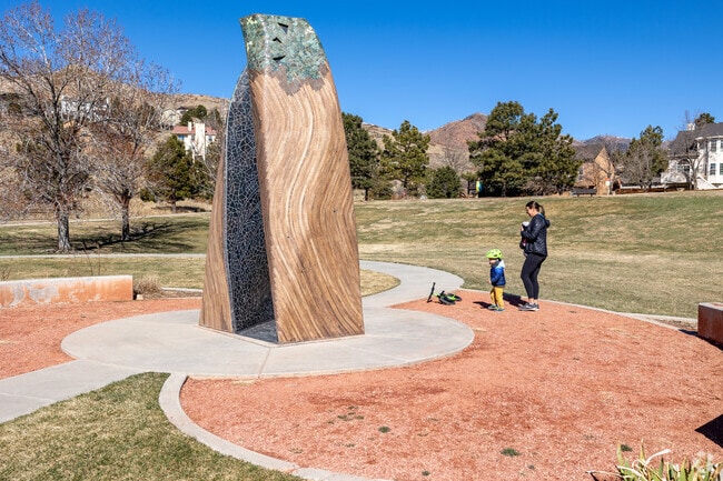 Enjoy the paved paths at Mountain Shadows Park.