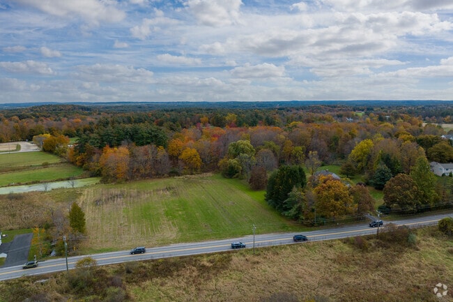 Aerial view of the Hollis neighborhood looking south.