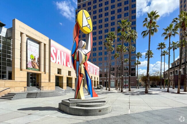 Art sculpture in The Plaza at The Fairmont San Jose located at Downtown San Jose.