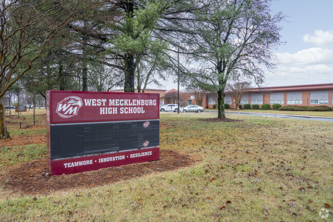 Digital sign at West Mecklenburg High School.