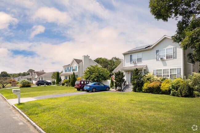Some of North Bellport's streets are filled with rows of Colonial style homes.
