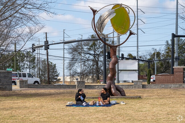 Suwanee Town Center is a great place to picnic and enjoy the sun and Sugar Hill.