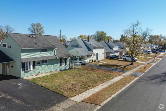 Cape Cods with dormer style roofs dominate the housing style in Levittown.