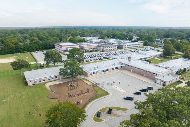 Kreamer Street Elementary shares fields with Bellport Middle School.