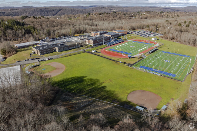 Brookfield High School at 45 Long Meadow Hill Road in Brookfield, CT.