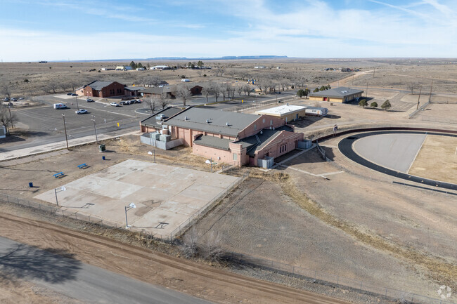 The basketball courts at Vaughn Elementary School.