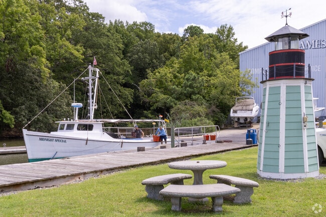 Watermen can offload their catch at the docks of James River Marina in Riverside.