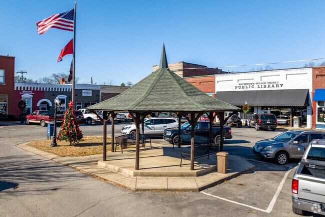 Watertown's town square was created after most of the town burnt down in 1903.