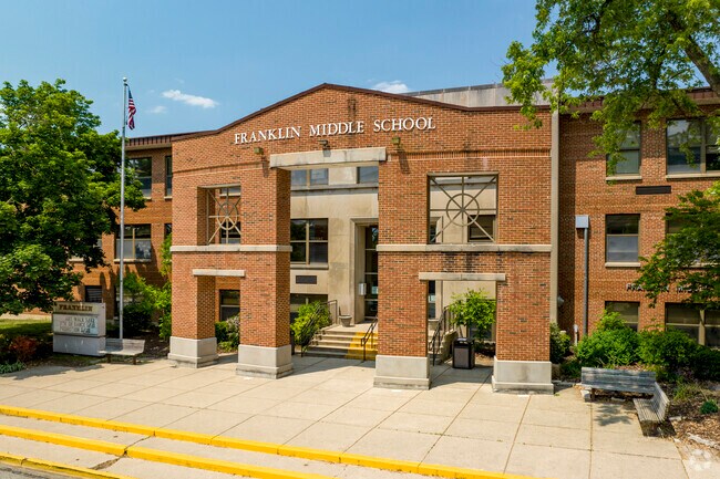 Franklin Middle School is within walking distance of Downtown Wheaton homes.