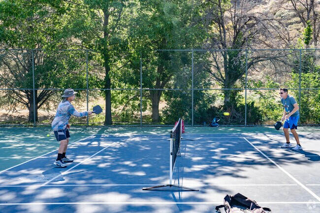 Pickleball courts in Huffaker see heavy use by residents.