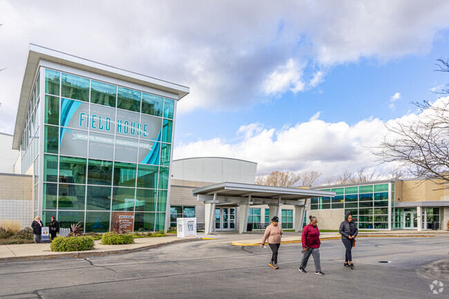 There are many amenities near Lorraine Terrace, including the field house by Hinkston Park.