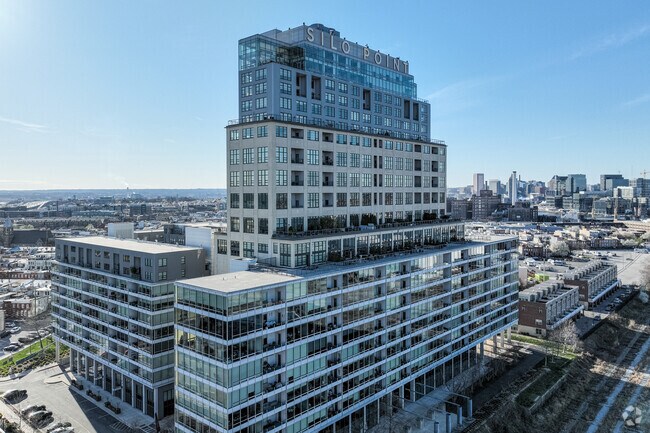 SIlo Point is a modern apartment complex with amazing views of the Harbor in Locust Point.
