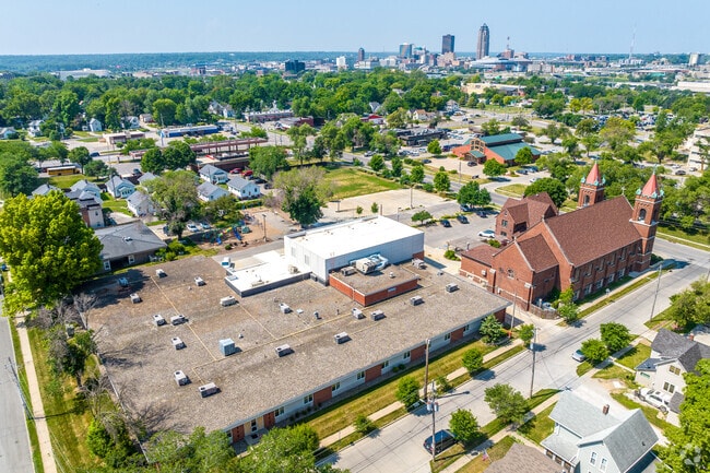 The Holy Family campus blends seamlessly into the surrounding neighborhoods.