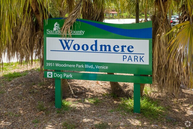 Woodmere Park in Venice East has a variety of activities from Sports, a dog park and trails.