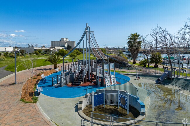 Playground at Union Point Park is a popular location for local families.