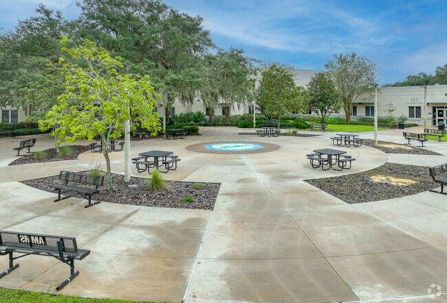 Apopka Middle School's courtyard is the center of the school.