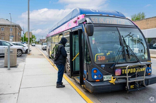 The Pace bus is a popular mode of transportation in the Blue Island area.