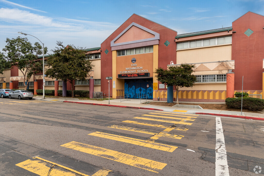 A view of Washington Elementary School in Little Italy.