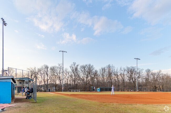 Local baseball teams can practice at Fred Deadman park all year round in Manchester.