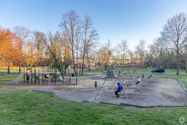 Hall Springs in Herring Run Park is popular for recreation and play.