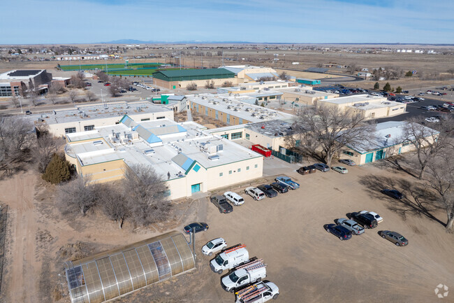 An aerial view of Moriarty High School.