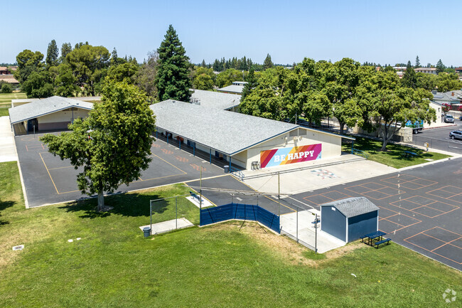 Wide open fields are available to students at Robinson Elementary School in Fresno.