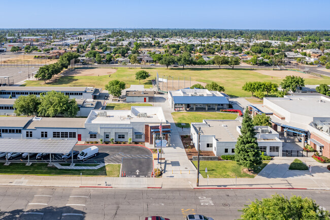 Looking South from Pinedale Elementary School towards the homes of Pinedale.