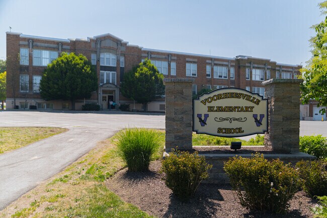 Voorheesville Elementary School is a large and beautiful building in Delmar.