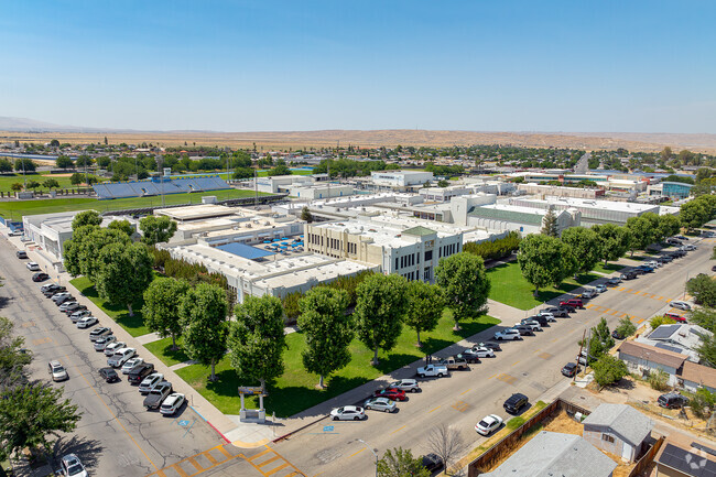 Taft Union High School offers a sprawling campus when viewed from above.