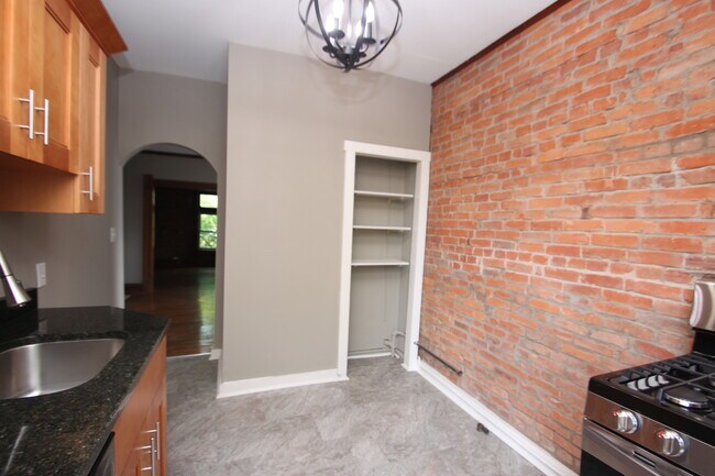 Exposed brick walls