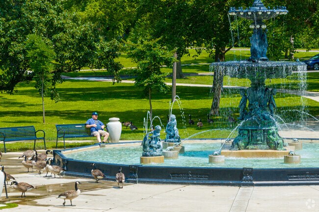 Near Northwest residents will find a nice place to relax at the fountain in Leeper Park.