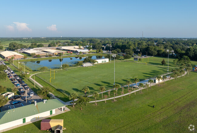 Hickory Tree Elementary School has a full athletics field.