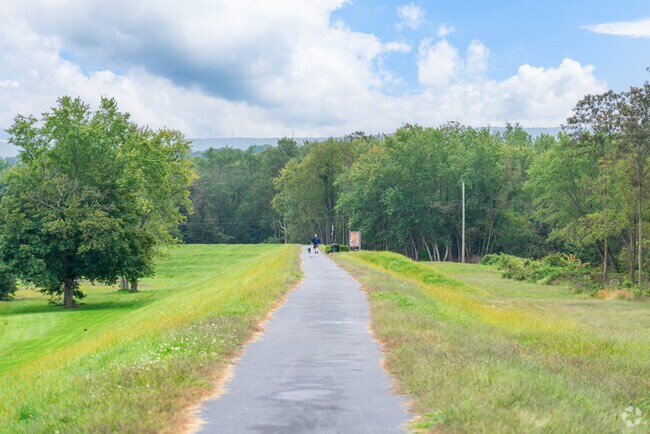 The Luzerne Levee trail runs along the Susquehanna River through Plymouth.