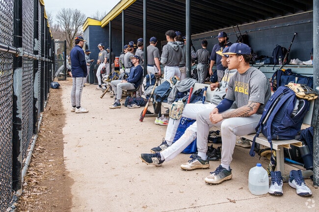 Warm weather means Spring Training for these Neumann University ballplayers.