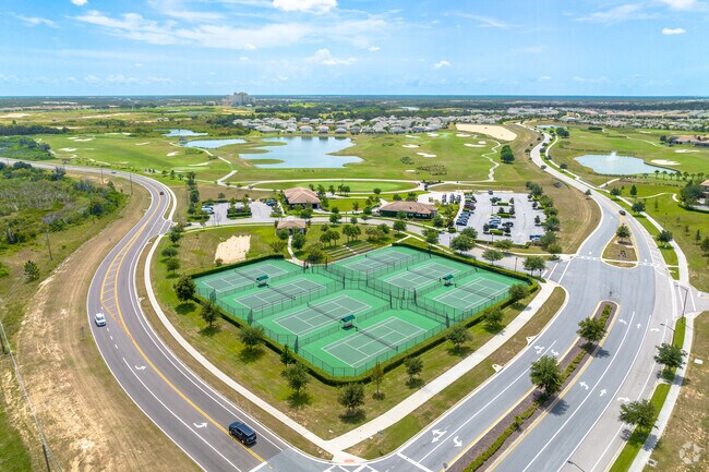 Adjacent to the Champions Gate Country Club golf course are 7 tennis courts.