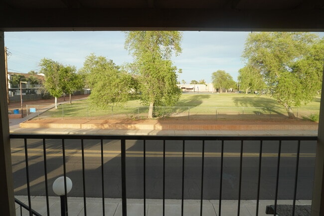 view of park across the street