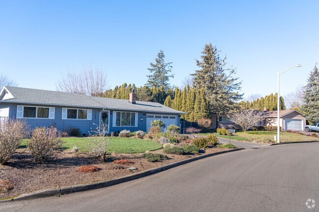 The homes of the Sunrise neighborhood have beautifully landscaped yards.
