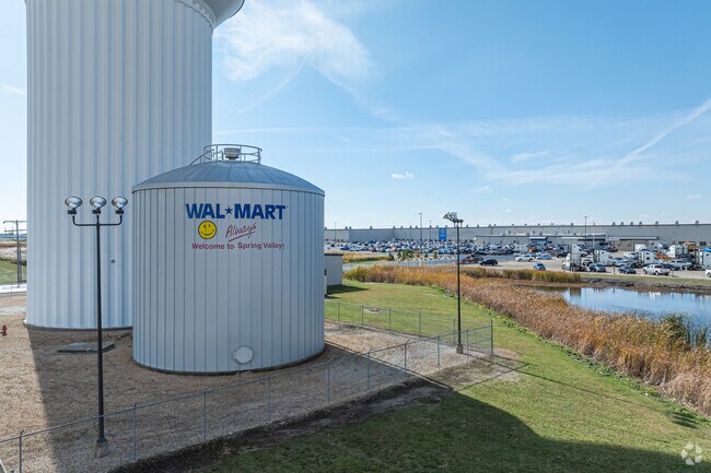 Just south of Ladd, Walmart's distribution center provides jobs for nearby residents.