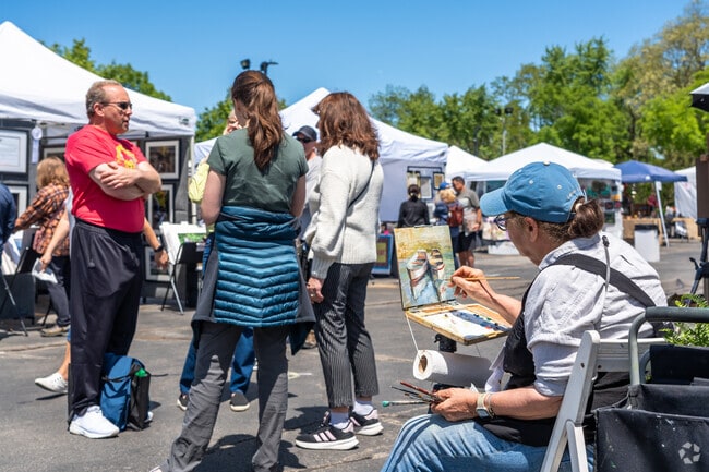 See an artist at work during the Prairie Arts Festival in East Schaumburg.