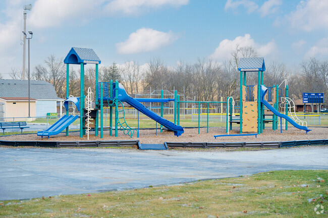 The students love the outside playground at Crete Elementary School l.