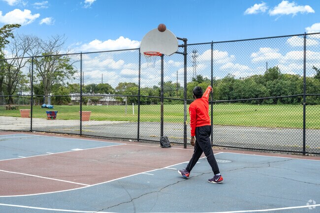 Grab a ball and enjoy a fun game of basketball with friends.