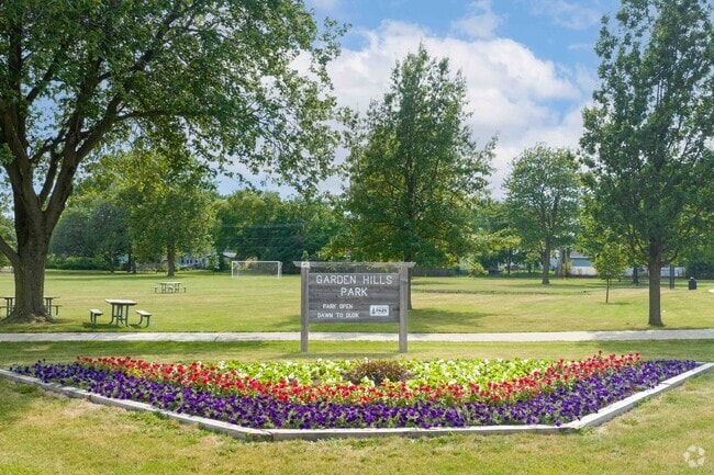 The Garden Hills Park has a very nice soccer fields and a wonderful playground for the kids.