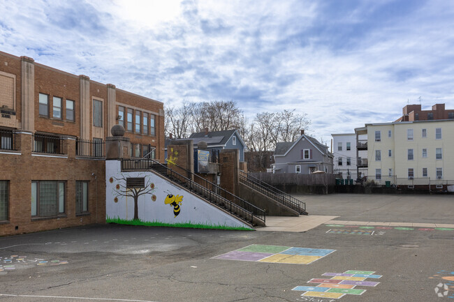 Many students live within close proximity of E.J. Harrington School.