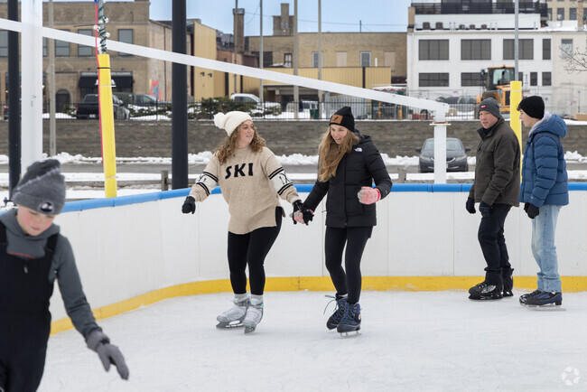 Go ice skating at Veterans Memorial Park during the winter months in Kenosha.