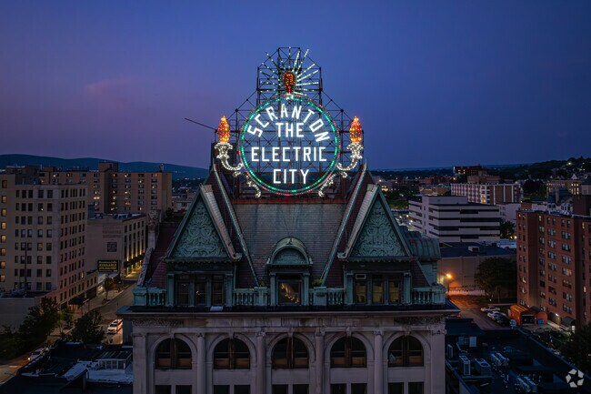 Downtown Scranton is just a short drive away from Taylor.