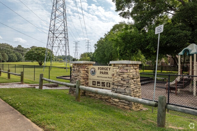 Forgey Park in Poplar Estates features a dog park, playground, fishing pond, and walking trail.